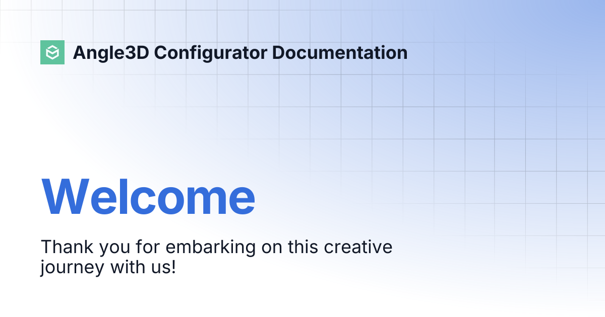 Welcome | Angle3D Configurator Documentation